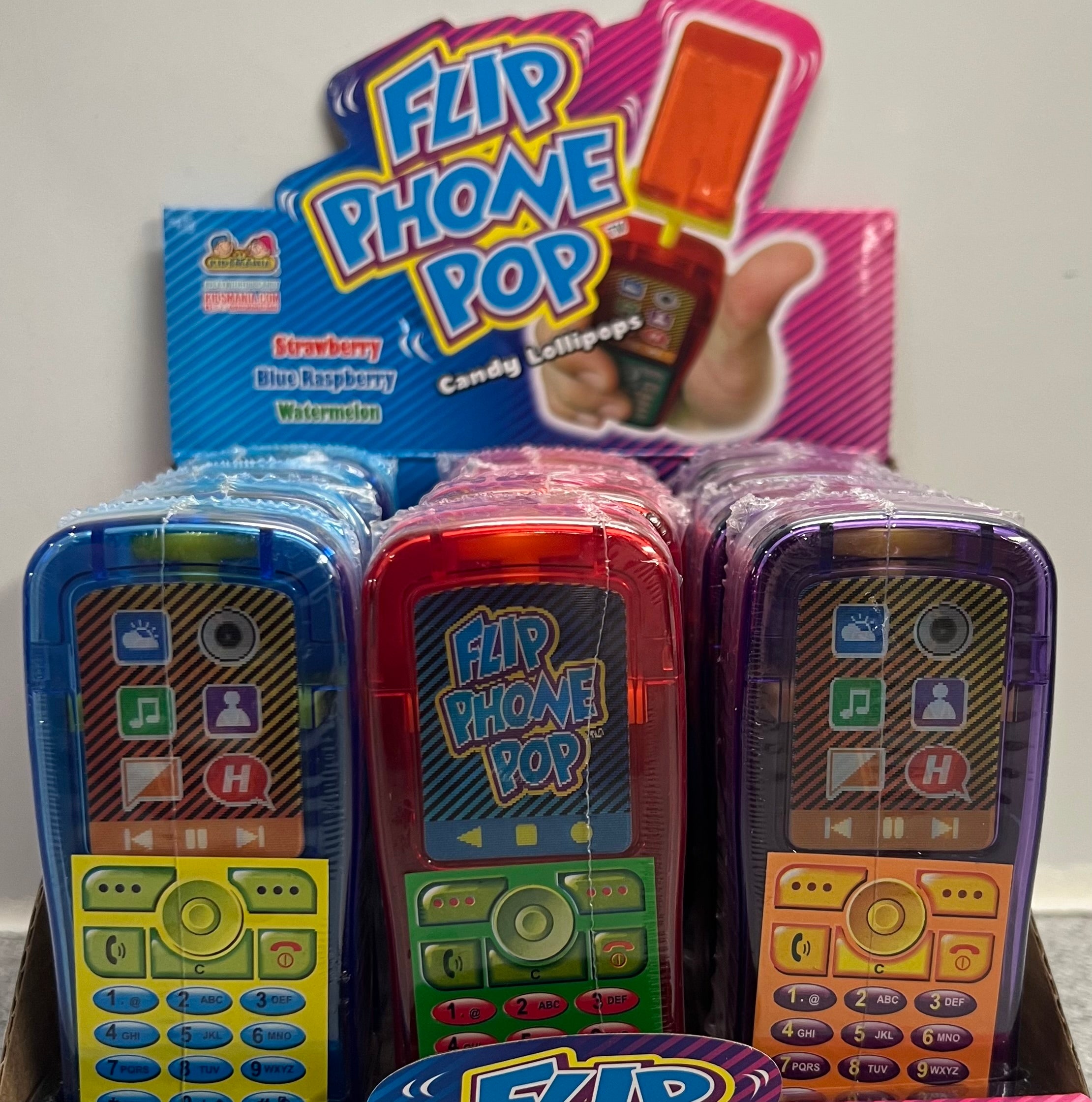 Bip Candy Flip Phone Pop lollipop (1 SELECTED AT RANDOM) Berties