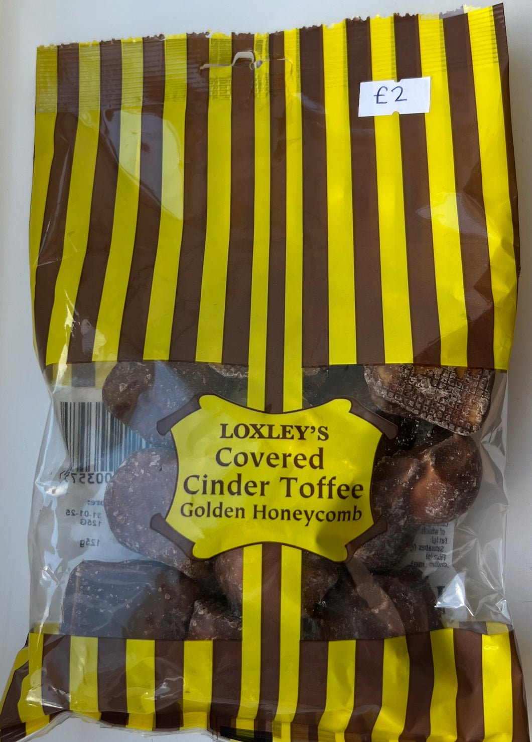 LOXLEYS COVERED CINDER TOFFEE GOLDEN HONEYCOMB